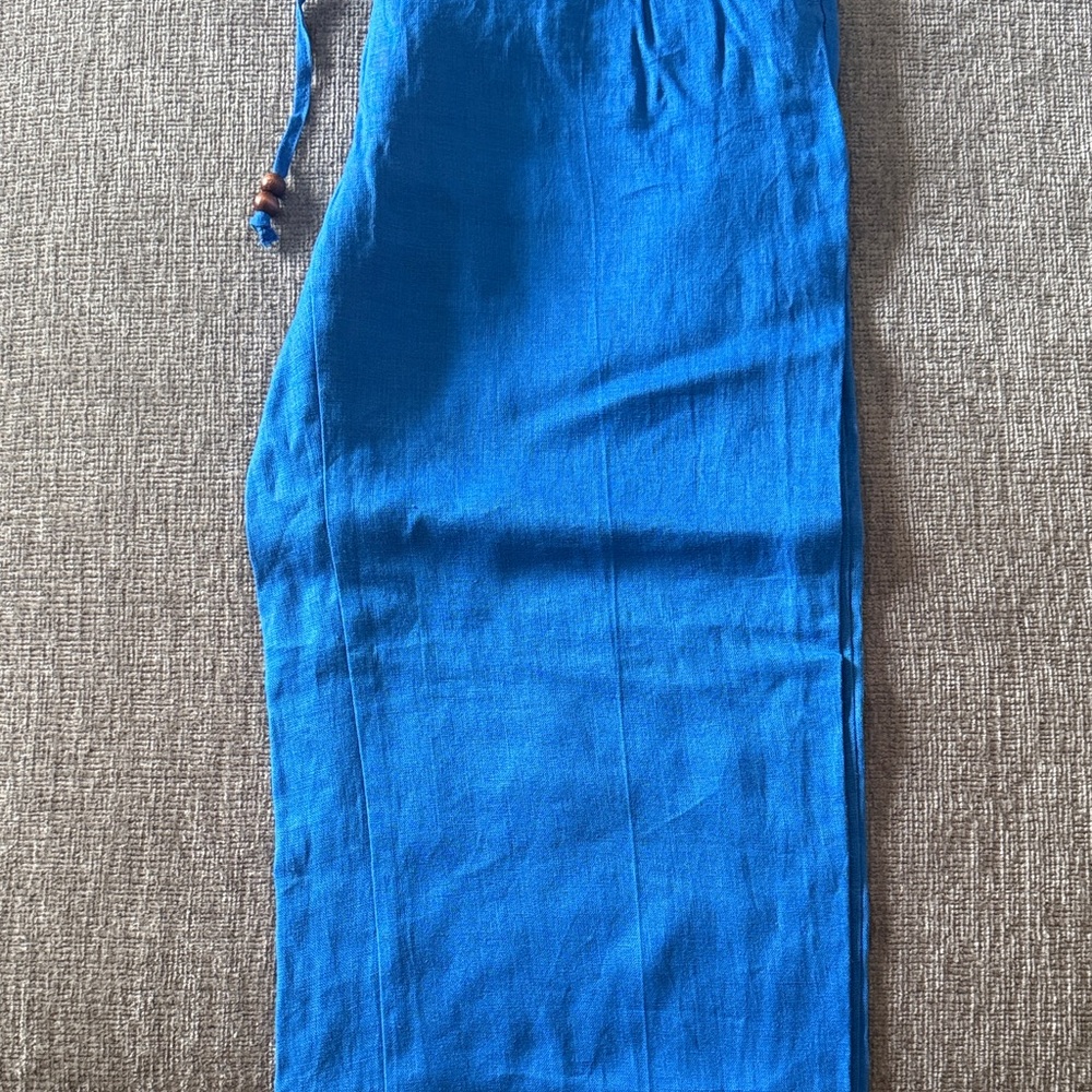 Zara Azure Drawstring Pants - Picture 3 of 5